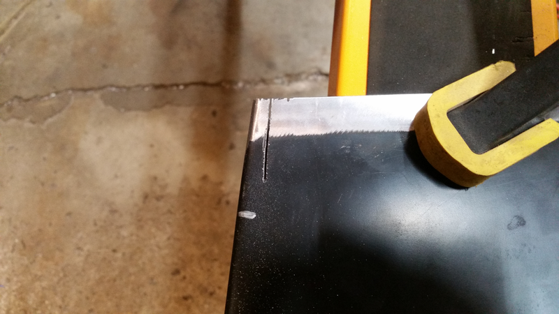 Why yes, I did have trouble getting it started. Thanks for noticing. (My blade is too coarse for 16ga)